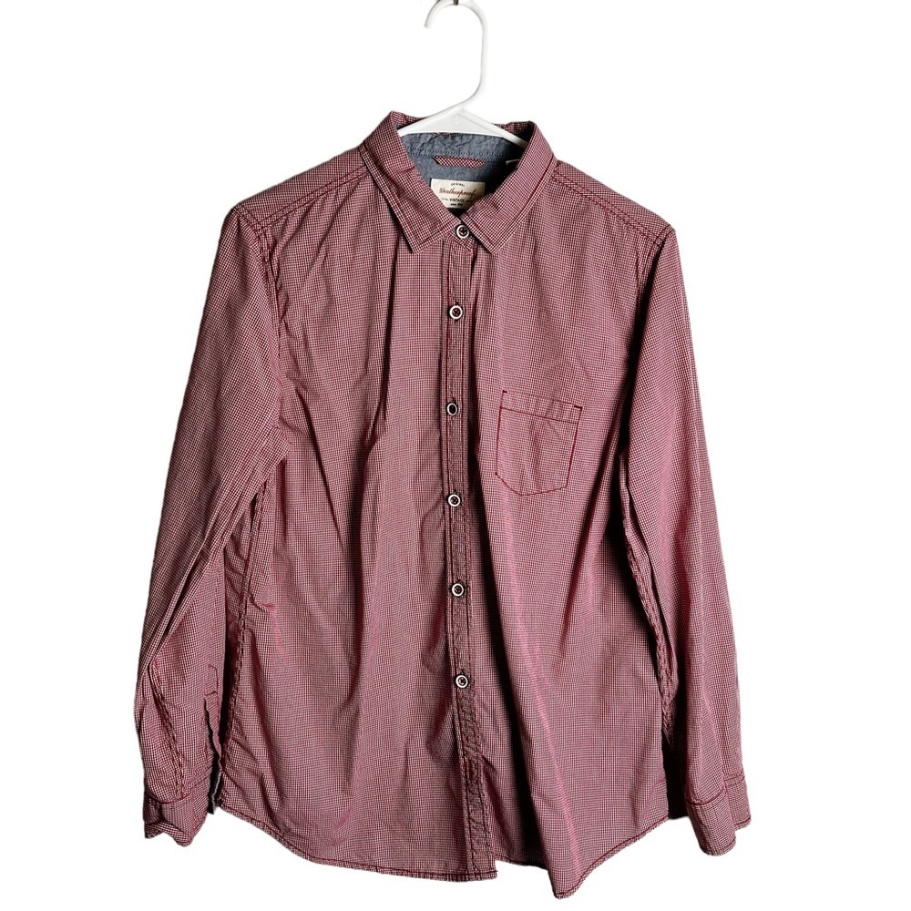Weatherproof - Red & White Gingham Button Down - Sz. Lg